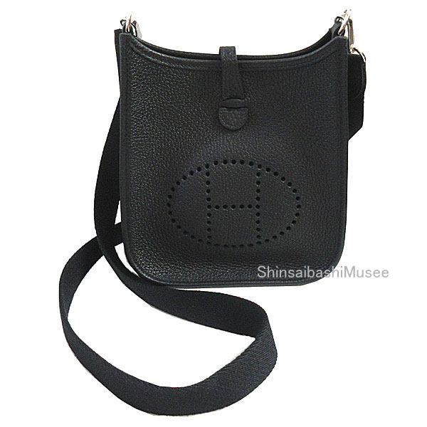 ≪Brand new≫ Hermes Evelyn 16 Amazone Bag Black Silver Hardware Taurillon Clemence Leather Box Ribbon Wrapping ≪新品≫ エルメス エヴリン 16 Mini TPM アマゾン 黒 ブラック シルバー金具 トリヨン ショルダーバッグ  エブリン