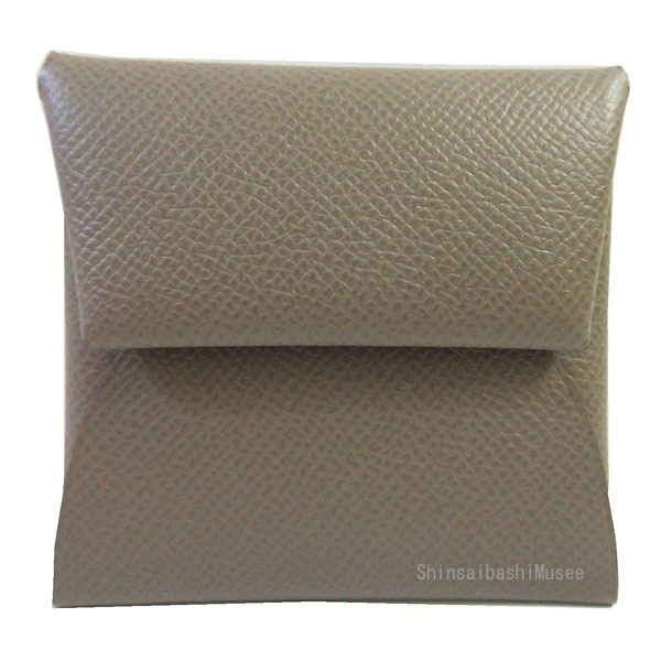 ≪新品≫エルメス バスティア エトゥープ シルバー金具 エプソン コインケース 財布 箱 リボン ラッピング ≪Brand new≫ HERMES Bastia change purse Etoupe Epsom Box Ribbon Wrapping 