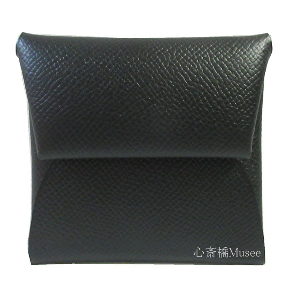 ≪新品≫エルメス バスティア ノワール 黒 シルバー金具 エプソン コインケース 財布[BrandNew] Hermes Bastia Noir Black Silver Hardware Epson Coin Case Wallet