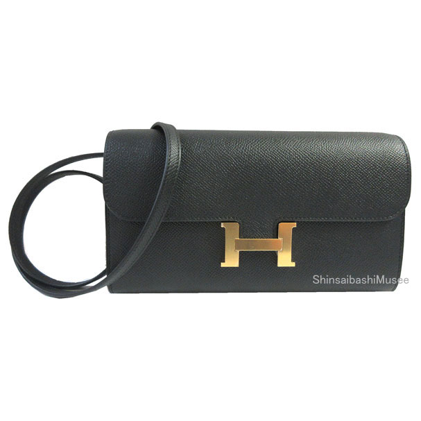 ≪ 新品 ≫ エルメス コンスタンス ロング トゥーゴー ブラック 黒 ゴールド金具 G刻印 ショルダーバッグ 2WAY ポシェット 長財布≪Brand new≫ Hermes Constance Long To Go Black gold hardware shoulder bag 2way pouch wallet G Stamp Box Ribbon Wrapping