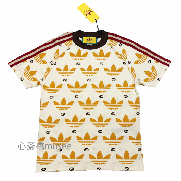 ≪ 新品 ≫ adidas x Gucci メンズ トレフォイル プリント Tシャツ XS サイズ グッチ　アディダス スペシャルパッケージ