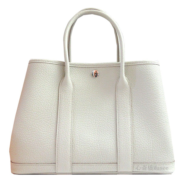 ≪ 新品 ≫ HERMES エルメス ガーデンパーティー 30 TPM ネゴンダ オールレザー 型押し べトン シルバー金具 W刻印 ≪Brand new≫ HERMES Garden Party 30 TPM Negonda leather Beton Silver Hardware All leather Box Ribbon Tote Bag 