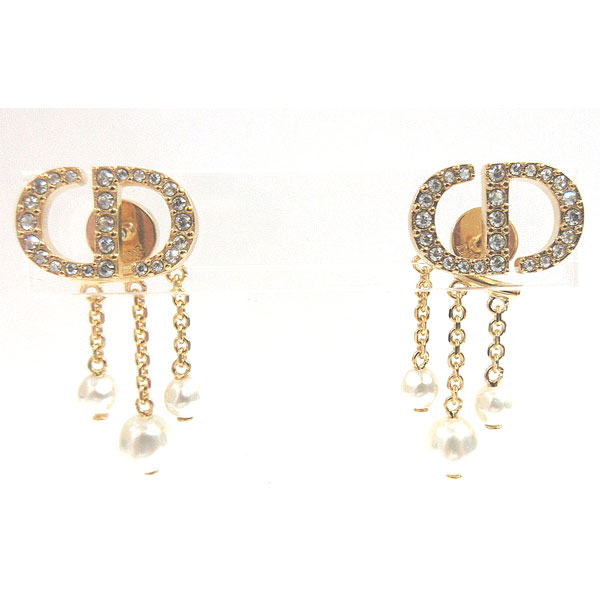 グロゴDIORクリスチャンディオールコスチュームジュエリーパールラインストーン