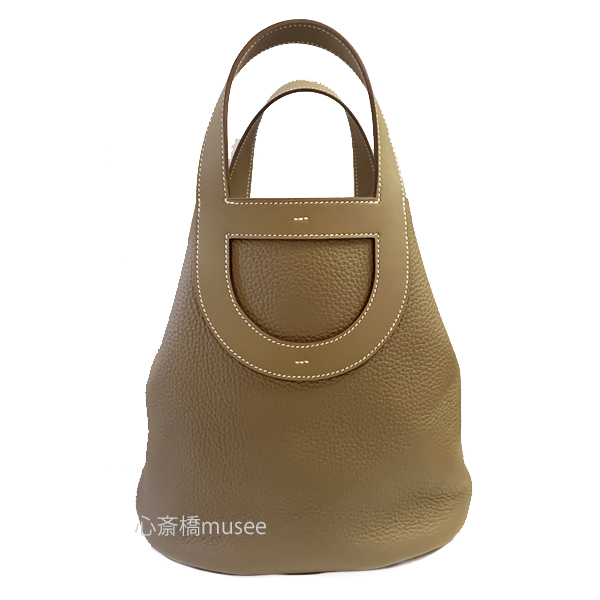 ≪新品≫ エルメス インザループ23 エトゥープ トリヨンクレマンス スイフト ゴールド金具 In the Loop 23 Etope Taurillon Clemence Veau Swift Gold Handbag