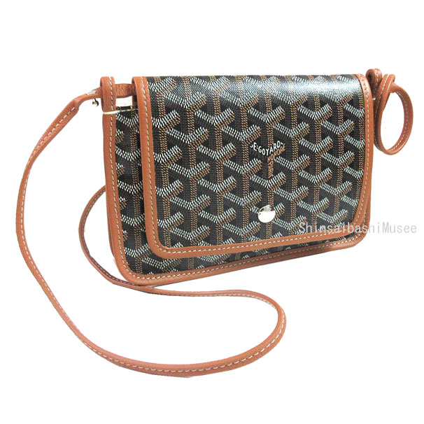 ≪新品≫正規品 GOYARD ゴヤール プリュメ PLUMET ポーチウォレット ナチュラル 茶 黒 ブラック ショルダーバッグ 財布 ショッパー リボン ラッピング≪BrandNew≫ Genuine GOYARD PLUMET Pouch Wallet Natural Brown Black Shoulderbag Wallet Shopper Ribbon