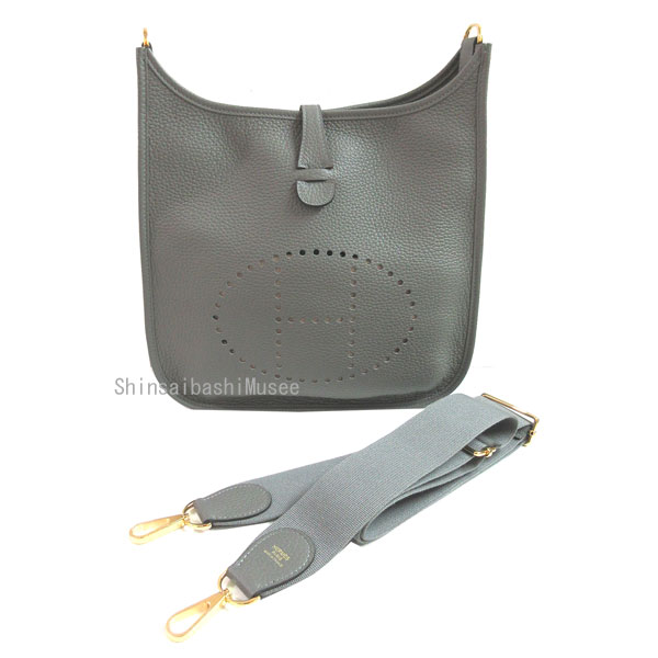  ≪ 新品 ≫ エルメス エヴリン トロワ PM 29 グリメイヤー ゴールド金具 トリヨン ショルダーバッグ ポケット付 エブリン ≪Brand new≫ Hermes Evelyn Trois 29 Gris meyer Gold hardware Taurillon shoulder bag Box Ribbon Wrapping