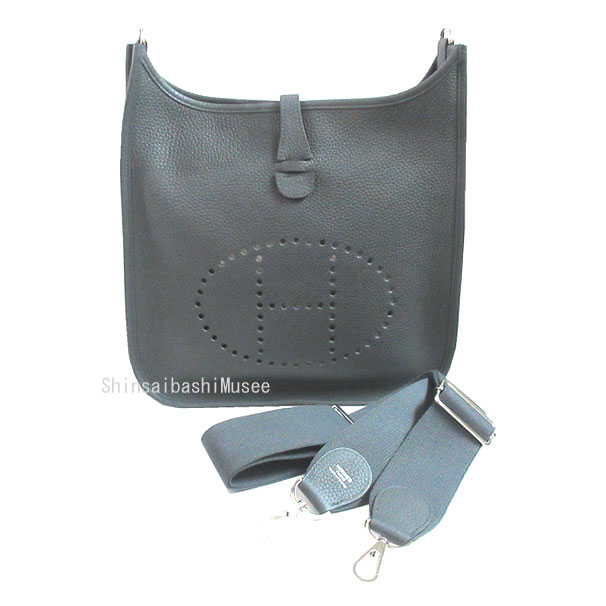 ≪ 新品 ≫ エルメス エヴリン トロワ PM 29 グリミスティ シルバー金具 グレー トリヨン ショルダーバッグ ポケット付 W刻印 ≪Brand new≫ Hermes Evelyn Trois PM 29 Grimistie Silver Hardware Grey Taurillon Bag with Pocket W Engraved