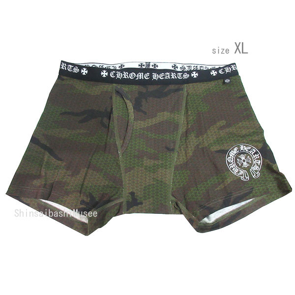 《新品》CHROMEHEARTS クロムハーツ SHORT BOXER ショート ボクサー パンツ 迷彩 カモフラージュ XL ロゴ メンズ 箱 正規品 ≪Brand new≫CHROME HEARTS SHORT BOXER Short Boxer Shorts Camouflage XL Logo Men's Box Authentic