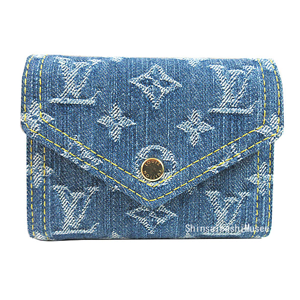 ≪新品≫ルイヴィトン モノグラム ポルトフォイユ ヴィクトリーヌ M13212 デニム 財布 ブルー ≪Brand new≫LOUIS VUITTON Monogram Portefeuille Victorine M13212 Denim Wallet Blue