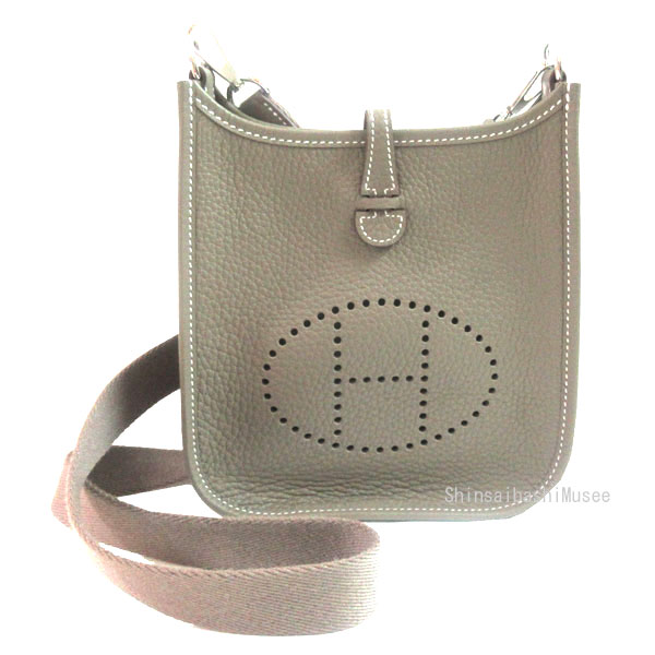 ≪新品≫エルメス エヴリン 16 Mini TPM ショート アマゾン エトープ シルバー金具 トリヨン ショルダーバッグ エトゥープ K刻印 ≪Brand new≫ Hermes Evelyn 16 Mini TPM Short Amazon Etoupe Shoulder Bag with Silver Hardware and Taurillon K Stamp