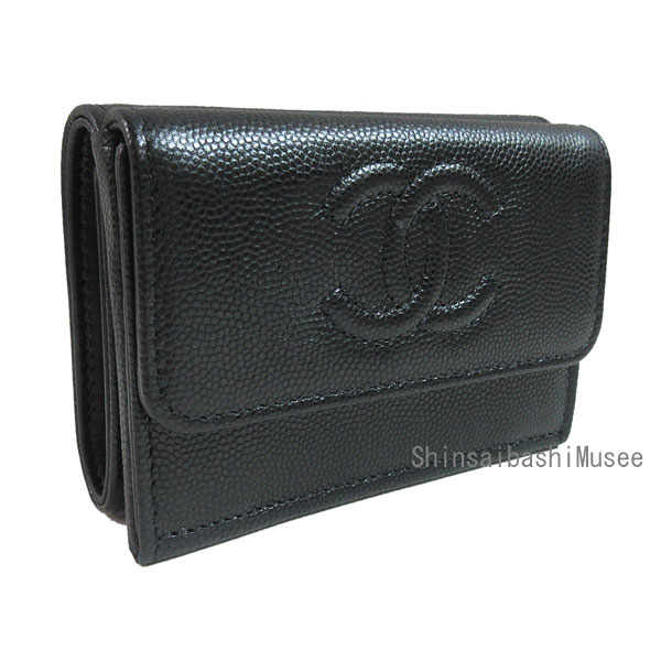 ≪新品≫シャネル スモール フラップ ウォレット 財布 ブラック 黒 CCマーク ステッチ AP4655 B20633 94305 箱 リボン ラッピング ≪Brand New≫ CHANEL Small flap wallet black CC mark stitch box ribbon gift wrapping