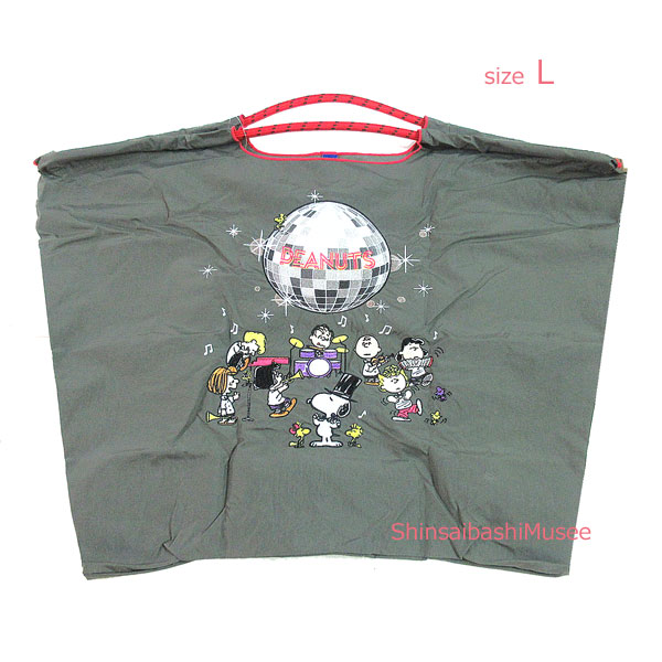 ≪ 新品 ≫ボールアンドチェーン スヌーピー トートバッグ ミラーボール チャコールグレー L エコ ピーナッツ ≪Brand new≫Ball&Chain Snoopy Tote Bag Mirror Ball Charcoal Gray L Eco Peanuts