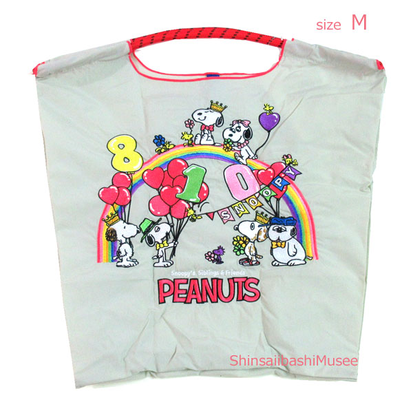 ≪ 新品 ≫ボールアンドチェーン スヌーピー「0810 バースデー」トートバッグ ペールグレー M エコ ピーナッツ≪Brand new≫Ball&Chain Snoopy "0810 Birthday" Tote Bag Pale Gray M Eco Peanuts