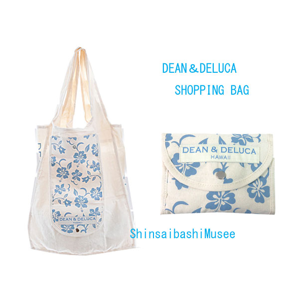 ≪ 新品 ≫DEAN＆DELUCA ディーンアンドデルーカ ハワイ限定 DDH ショッピング バッグ 折りたたみ エコバッグ ハイビスカス アロハ ブルー ≪Brand new≫DEAN & DELUCA Hawaii Exclusive DDH Foldable Eco Shopping Bag eco Hibiscus Aloha Blue