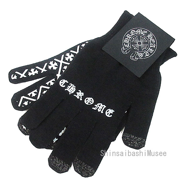 《新品》CHROME HEARTS クロムハーツ ワーク グローブ ロゴ 手袋 黒 ブラック L ラージ クロス 正規品≪Brand new≫Chrome Hearts Work Gloves Black Large Logo Cross Authentic