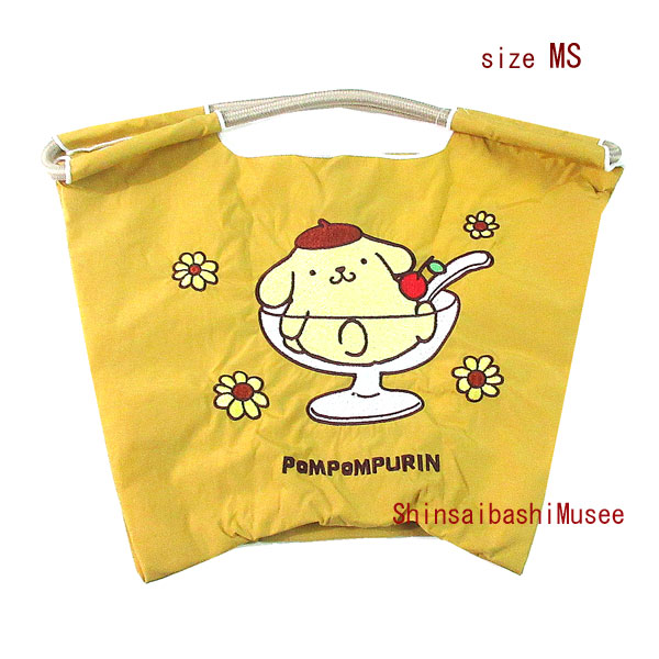 ≪ 新品 ≫ボールアンドチェーン CAFE 限定 ポムポムプリン ポムプリン ショッピングバッグ MS イエロー エコ ≪Brand new≫Ball & Chain CAFE Limited Edition POMPOMPURIN PUDDING Tote Bag MS YELLOW Eco