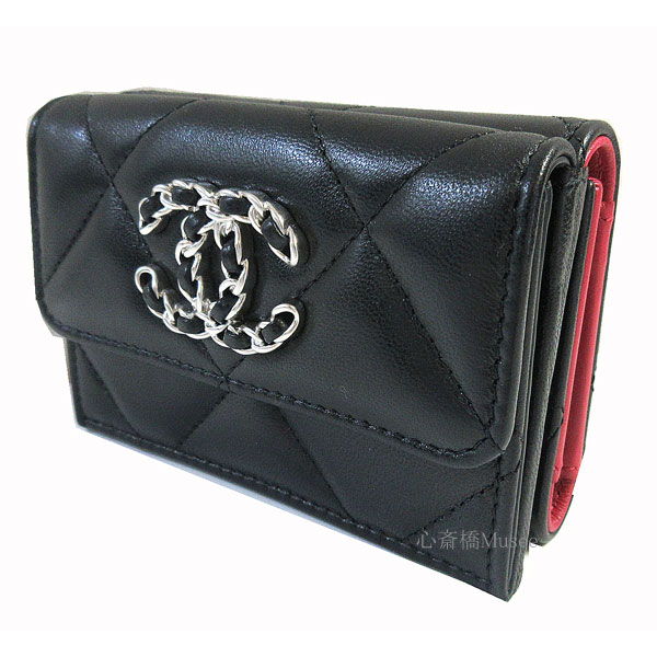 財布 CHANEL シャネル ボーイシャネル ロング フラップ ウォレット ブラック 黒[A80286