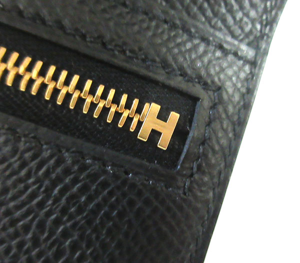 ≪ 新品 ≫ HERMES エルメス ベアンスフレ エプソン 黒 ゴールド