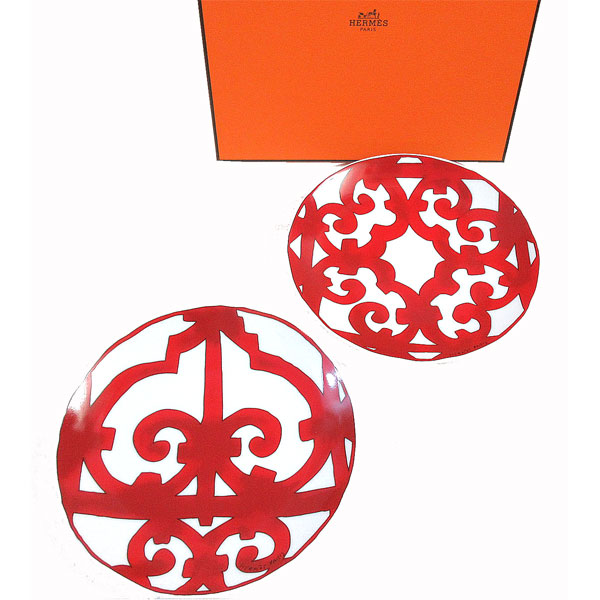 HERMES エルメス 人気シリーズ ガダルキヴィール ③ ペア プレート 2枚 ≪新品≫HERMES エルメス ガダルキヴィール シリーズ パン