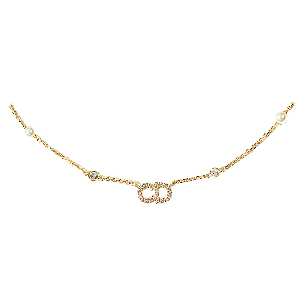 グネチャーパールクリスタルゴールド箱リボンショッパーラッピングロゴDIORクリスチャンディオールコスチュームジュエリー