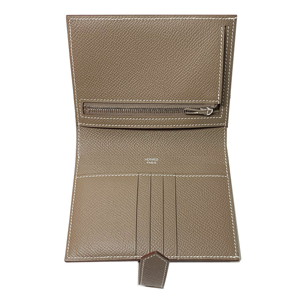 エルメス Bearn Compact エトープ シルバー金具 エプソン エルメス ベアンコンパクト ゴールド ヴォーエプソン シルバー