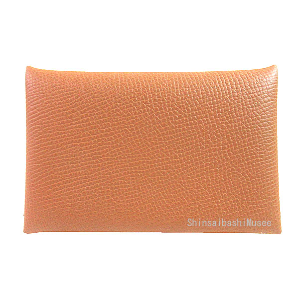 ≪ 新品 ≫ エルメス カードケース カルヴィ ゴールド エプソン カード 名刺入れ HERMES Calvi Epson Gold 箱 リボン ラッピング