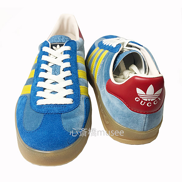 ≪ 新品 ≫ adidas x Gucci スモール メンズ スニーカー ガゼル gazelleブルー 26cm グッチ　アディダス  スペシャルパッケージ
