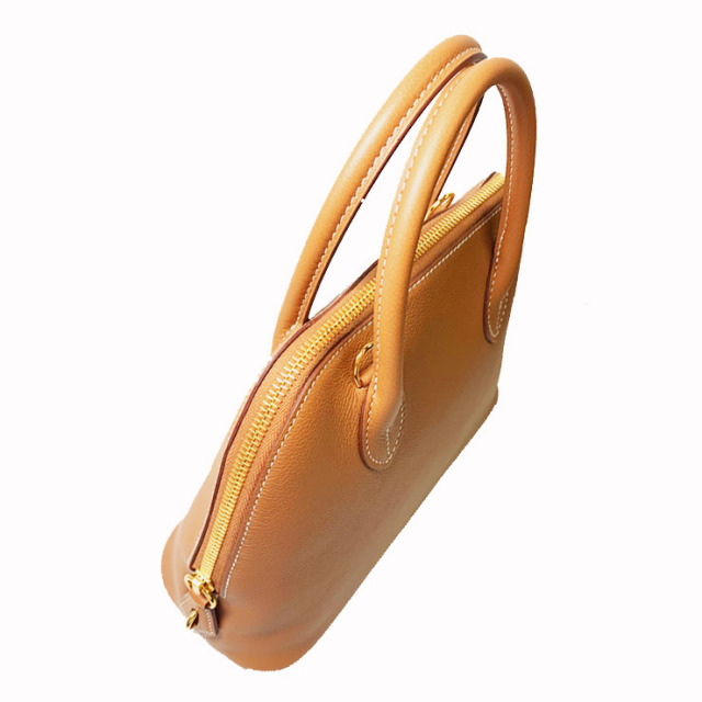 GOLDEN BOSTON BAG◇ カラーボルドー ハンドバッグ(ボルドー