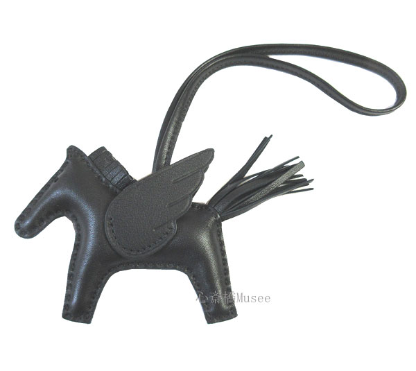 【エルメス】ペガサスチャーム　pm 人気　ブラック　黒　K刻印 新品 》 エルメス ロデオ ペガサス「RODEO PEGASUS」PM ブラック 黒 U