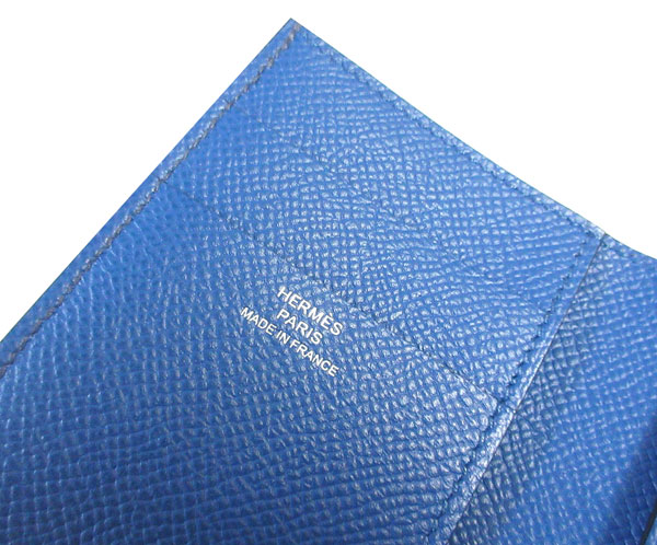 エルメス ベアンコンビネ ブルーサフィール×ブルーフランス ≪ 新品 ≫ HERMES エルメス ベアン コンビネ 三つ折り ミニ財布