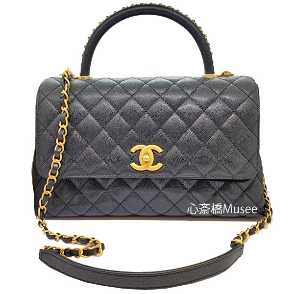 ≪ 新品 ≫ CHANEL シャネル ココハンドル トップハンドル フラップバッグ 29 2way 黒 ブラック ゴールド金具 マトラッセ キャビア 2023年 23P A92991 B10382 94305 ショルダーバッグ ハンドバッグ Black Gold COCO handle bag Hrap Bag With Hand ココ　