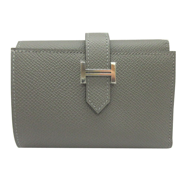 ≪ 新品 ≫ HERMES エルメス ベアン コンビネ 三つ折り ミニ財布 グリ