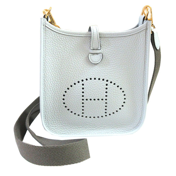 美品　エルメス　ミニエブリン　ブルーペール　ゴールド金具 ≪新品≫ エルメス エヴリン 16 ミニ TPM アマゾン ブルーペール