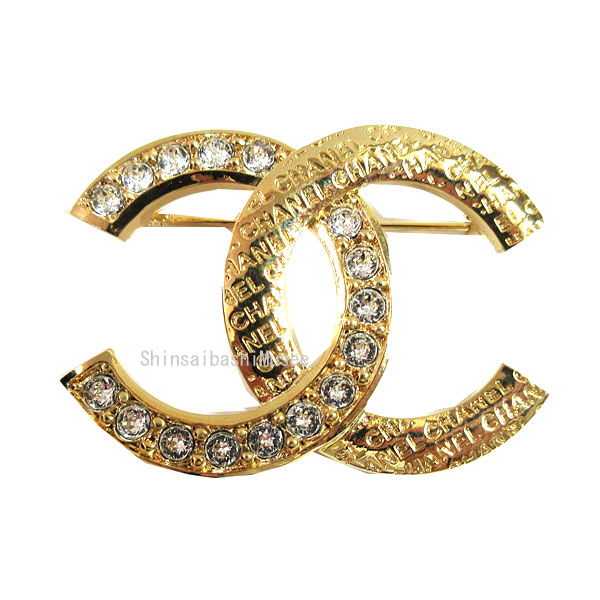 ≪ 新品 ≫ CHANEL シャネル ブローチ アクセサリー CCマーク ラインストーン ロゴ ゴールド AB0023 B16170 NW438 ココマーク 箱 リボン ラッピング ≪BrandNew≫Chanel Brooch Accessory CC Mark Rhinestone Logo Gold Coco Mark Box Ribbon Wrapping