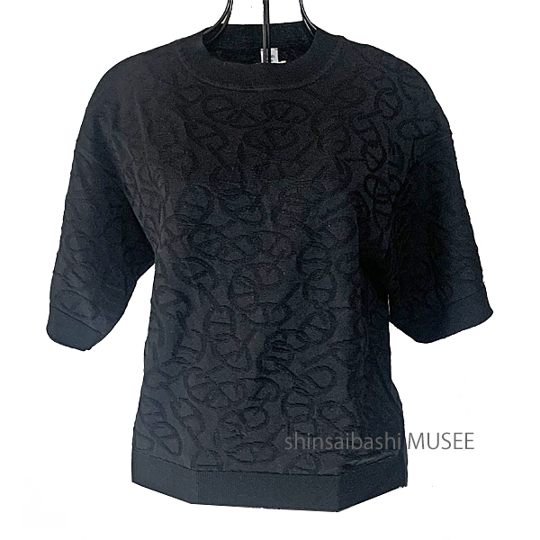 ≪ 新品 ≫ エルメス 2024年春夏コレクション PULL MANCHES COUROBE MAILLE NAOUSSA 36サイズ 半袖ニット セーター シェーヌダンクル ノワール 黒 箱 リボン ラッピング ≪BrandNew≫ Hermes 2024 Collection 36 Short Sleeve Knit Sweater NOIR Black