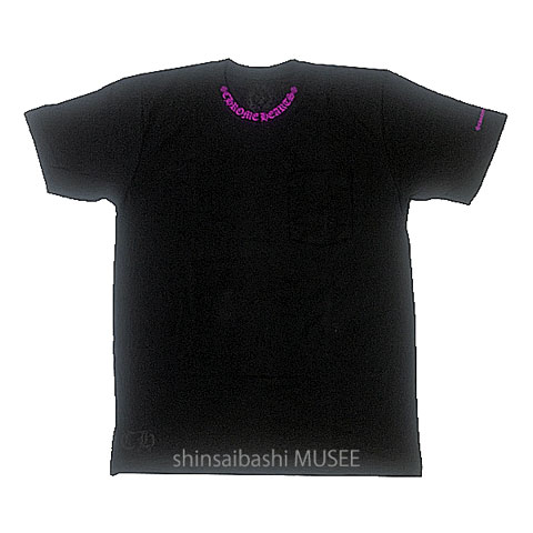 ≪新品≫正規品 クロムハーツ 2024年 メンズ Tシャツ 黒 ブラック ネックロゴ パープル XLサイズ