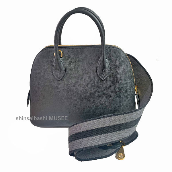 ≪新品≫ エルメス ボリード1923 25 サングル エプソン 黒 ブラック ゴールド金具 黒 グラファイト W刻印 ハンドバッグ ≪BrandNew≫ Hermes Bolide 1923 25 Sangle Epson Black Black Gold Hardware Black Graphite W Engraved Handbag