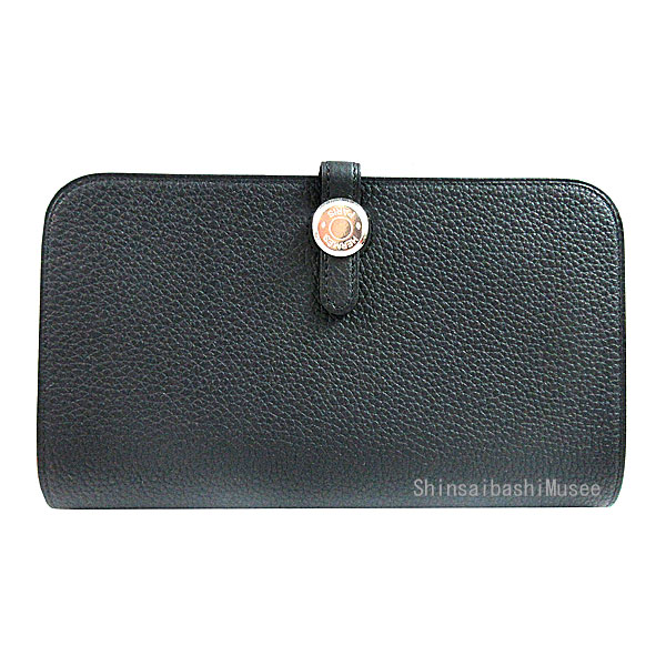 ≪新品≫エルメスドゴンGMトゴピンクシルバー金具箱リボン付ラッピングWalletDogonGMPINK