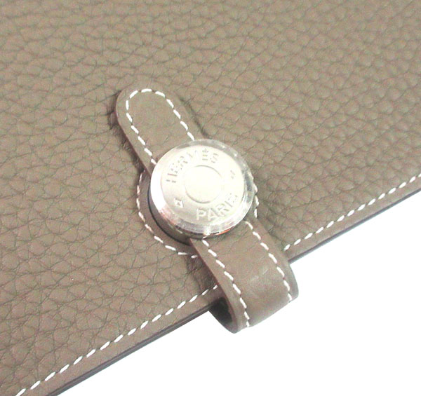 ≪新品≫エルメスドゴンGMトゴピンクシルバー金具箱リボン付ラッピングWalletDogonGMPINK