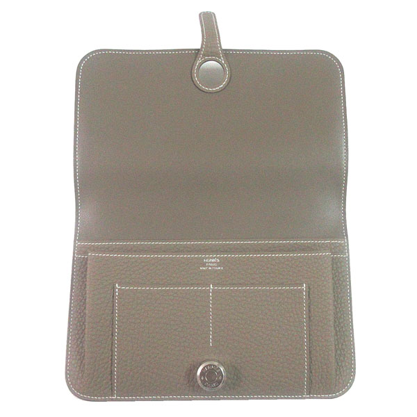 ≪新品≫エルメスドゴンGMトゴピンクシルバー金具箱リボン付ラッピングWalletDogonGMPINK