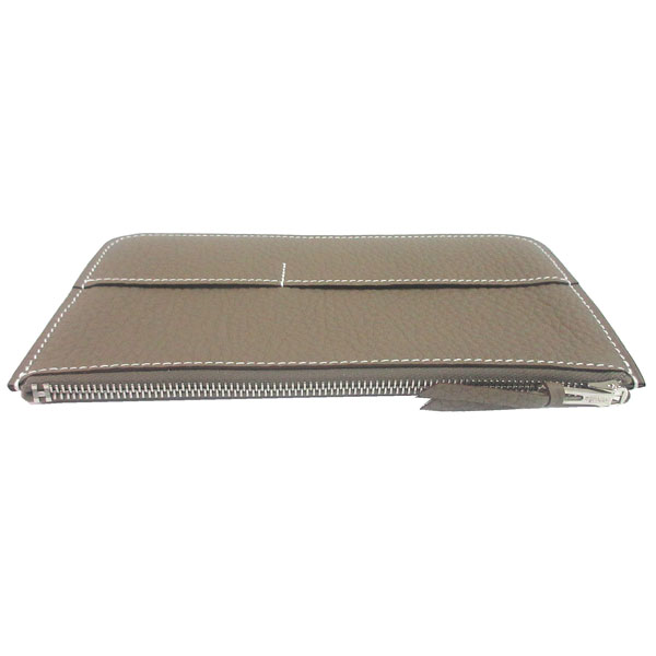 新品 》HERMES エルメス ドゴン デュオ GM トゴ エトゥープ シルバー