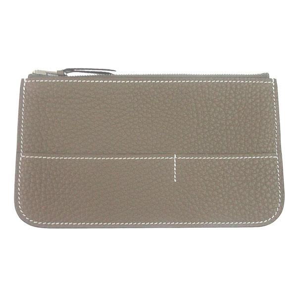 新品 》HERMES エルメス ドゴン デュオ GM トゴ エトゥープ シルバー