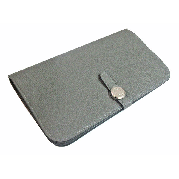 ≪新品≫エルメスドゴンGMトゴピンクシルバー金具箱リボン付ラッピングWalletDogonGMPINK