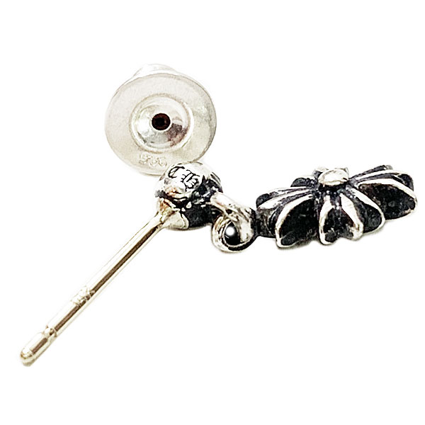 シルバー925 ピアス メンズ クロス 十字架 クロム 人気 3-25 シルバー