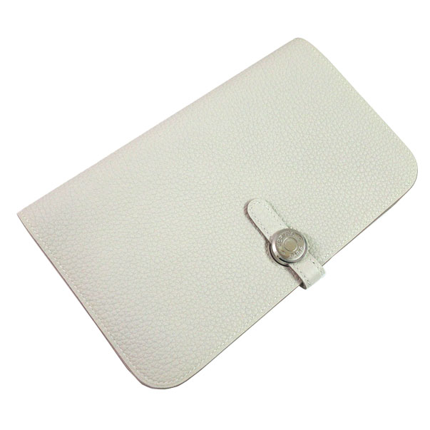 ≪新品≫エルメスドゴンGMトゴピンクシルバー金具箱リボン付ラッピングWalletDogonGMPINK