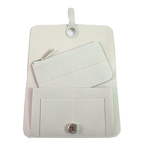 ≪新品≫エルメスドゴンGMトゴピンクシルバー金具箱リボン付ラッピングWalletDogonGMPINK