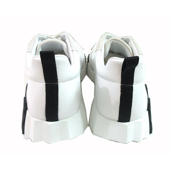 ≪BrandNew≫HermesBouncingSneakersAllLeatherLowCutWhiteBlackSize4226.5cmMen'sShoesBoxRibbon