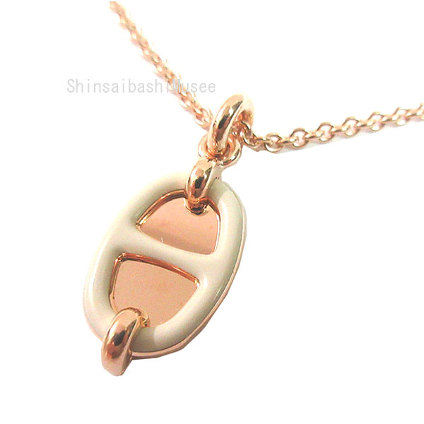 ≪ 新品 ≫エルメス ペンダント ミニマイヨン ネックレス クレール ローズゴールド ピンク 箱 リボン ラッピング ≪ Brand new ≫HERMES Hermes Pendant Mini Maillon Necklace Claire Rose Gold Pink Box Ribbon Wrapping 