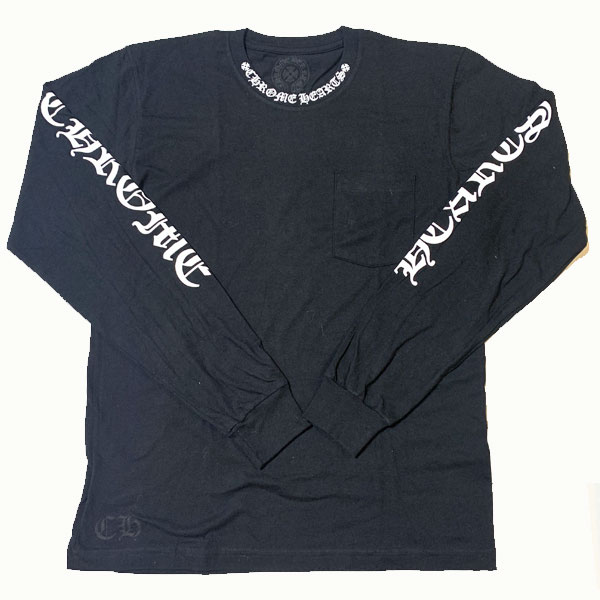 CHROME HEARTS ブラック ロングスリーブ Tシャツ SIZE 2 CHROME HEARTS（クロムハーツ） Dagger Logo Print Long Sleeve Tee
