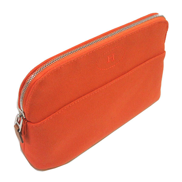 新品 エルメス ミニミニポーチ オレンジ 箱、紙袋付き【0120 A-1 BV  